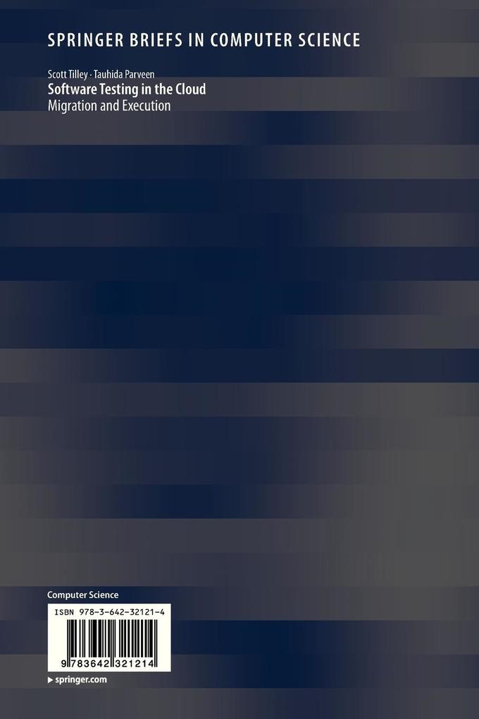 Weitere Ansicht: Software Testing in the Cloud | Scott Tilley, Tauhida Parveen