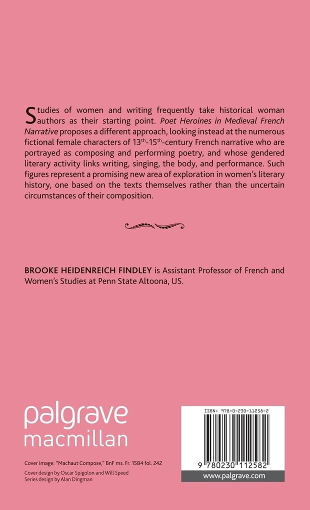 Weitere Ansicht: Poet Heroines in Medieval French Narrative | B. Findley