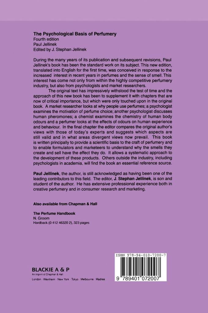 Weitere Ansicht: The Psychological Basis of Perfumery