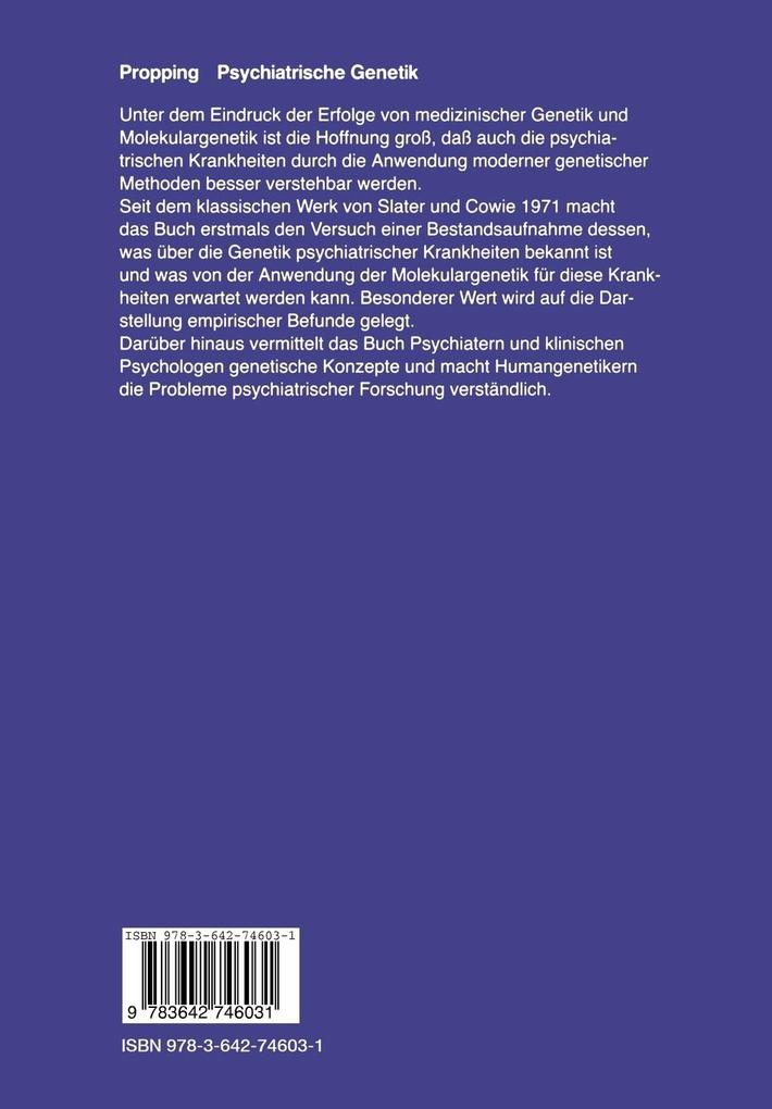 Weitere Ansicht: Psychiatrische Genetik | Peter Propping