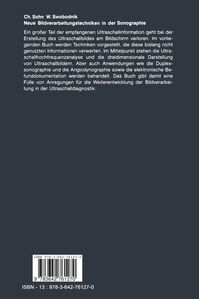 Weitere Ansicht: Neue Bildverarbeitungstechniken in der Sonographie | Christof Sohn, Werner Swobodnik