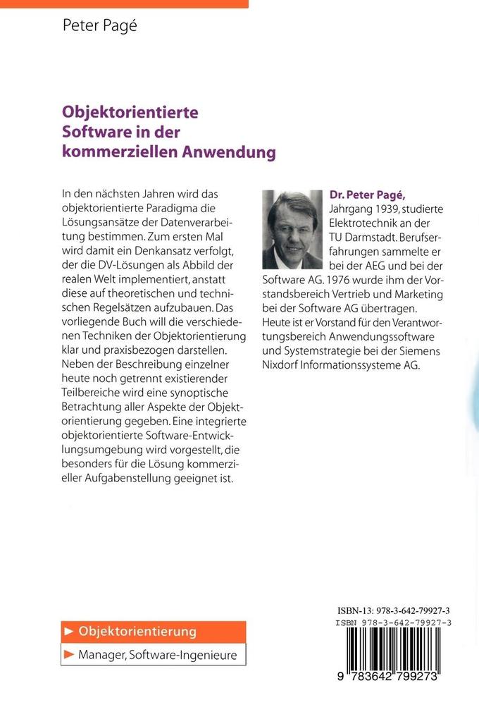 Weitere Ansicht: Objektorientierte Software in der kommerziellen Anwendung | Peter Page