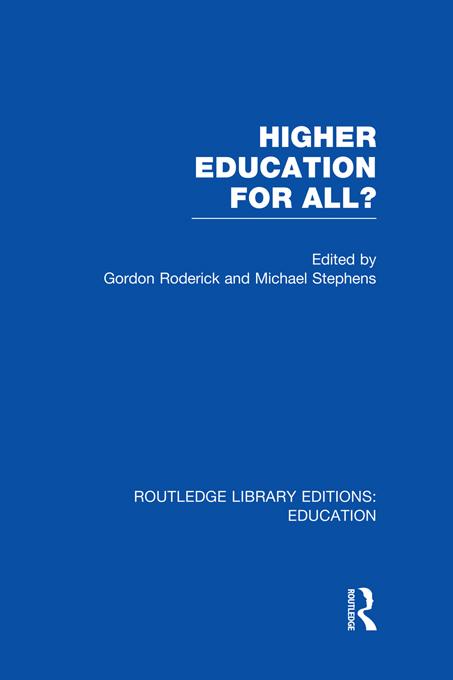 Produktbild: Higher Education for All? (RLE Edu G)