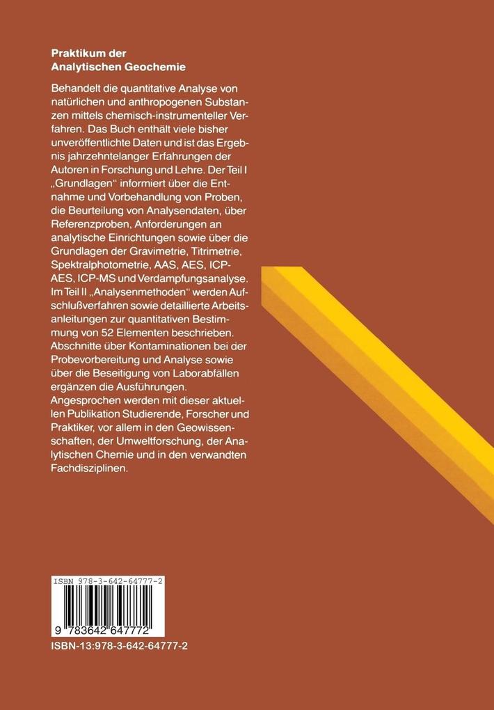Weitere Ansicht: Praktikum der Analytischen Geochemie | Hartmut Heinrichs, Albert G. Herrmann