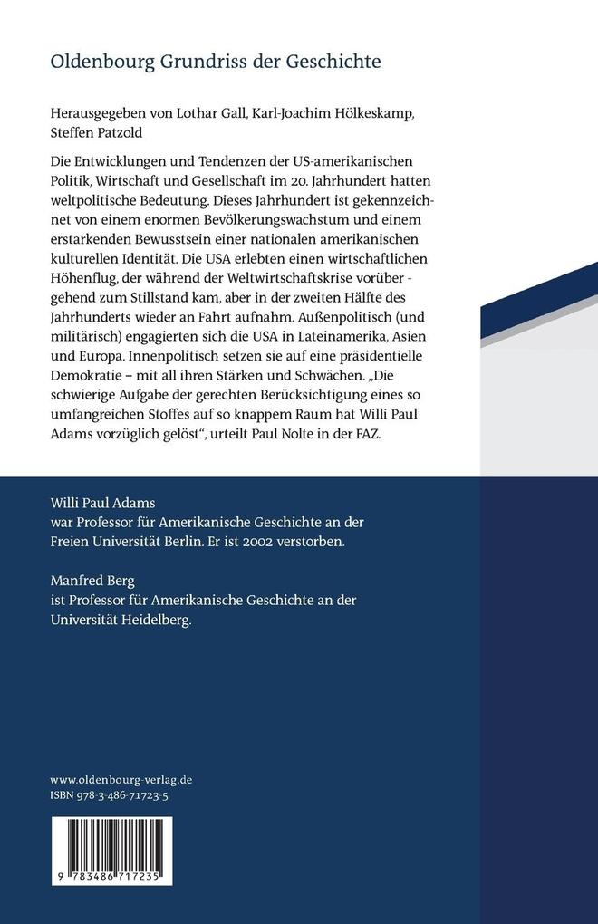 Weitere Ansicht: Die USA im 20. Jahrhundert | Willi Paul Adams