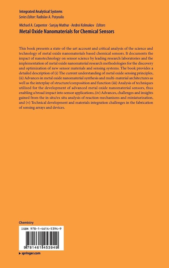 Weitere Ansicht: Metal Oxide Nanomaterials for Chemical Sensors