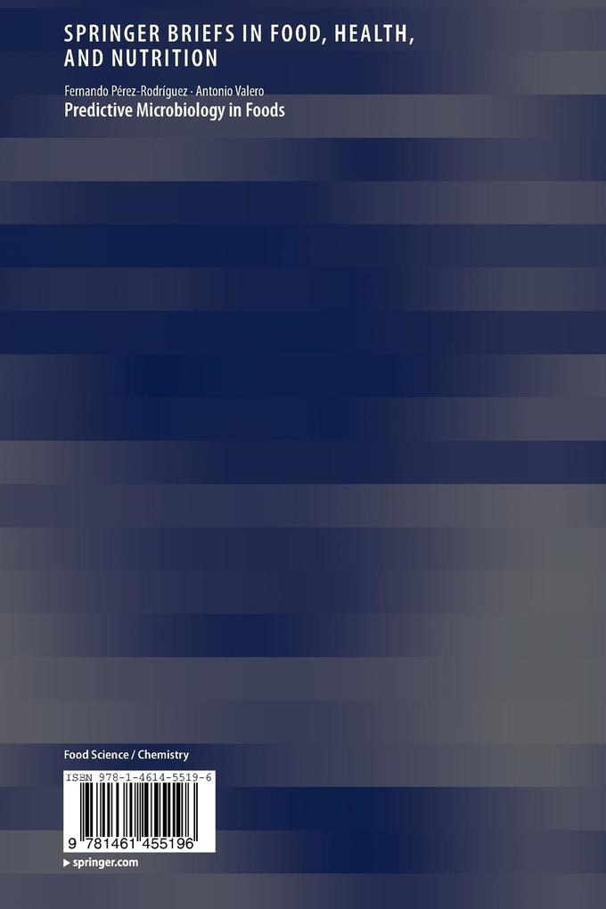 Weitere Ansicht: Predictive Microbiology in Foods | Fernando Perez-Rodriguez, Antonio Valero