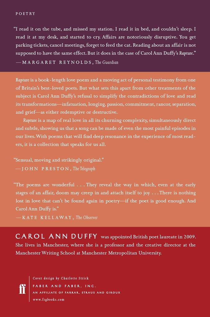 Weitere Ansicht: Rapture | Carol Ann Duffy