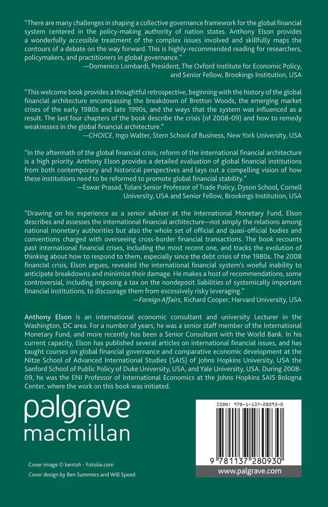 Weitere Ansicht: Governing Global Finance | Anthony Elson