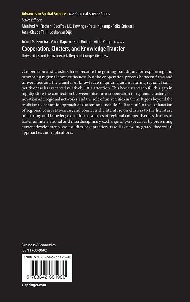 Weitere Ansicht: Cooperation, Clusters, and Knowledge Transfer