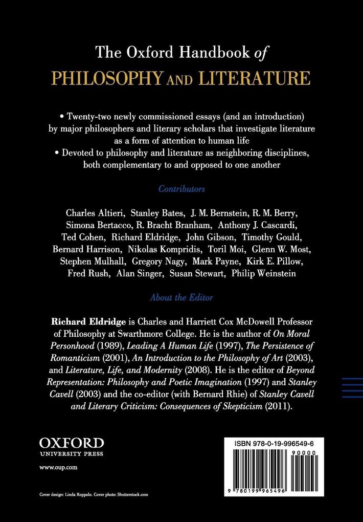 Weitere Ansicht: The Oxford Handbook of Philosophy and Literature