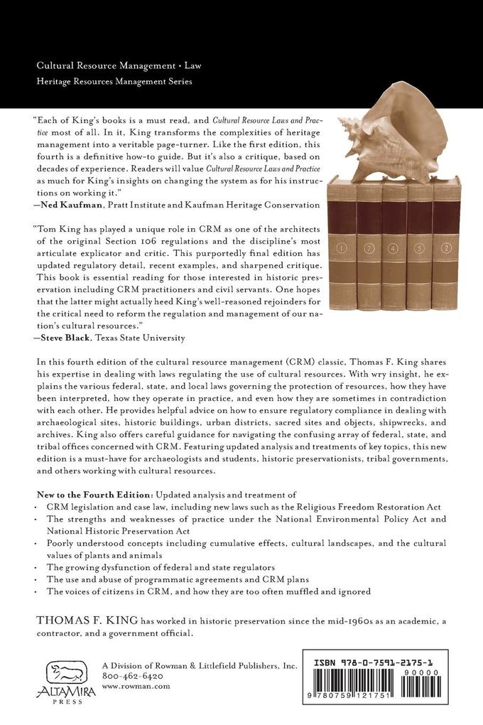 Weitere Ansicht: Cultural Resource Laws and Practice | Thomas F. King