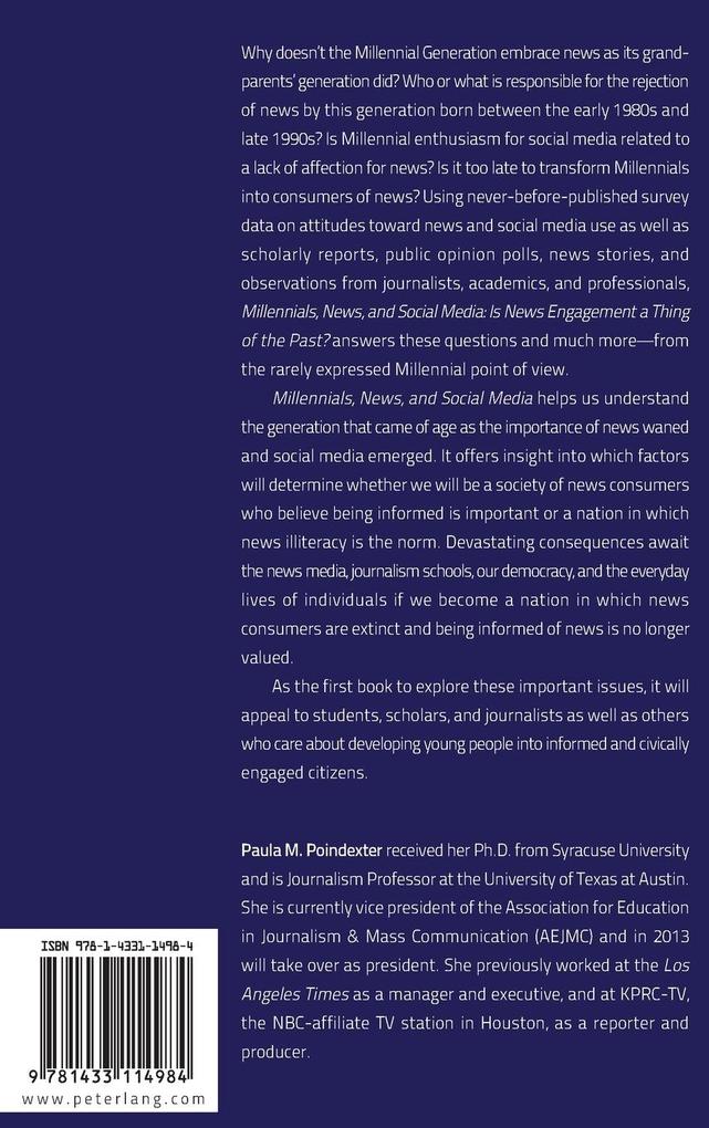 Weitere Ansicht: Millennials, News, and Social Media | Paula M. Poindexter