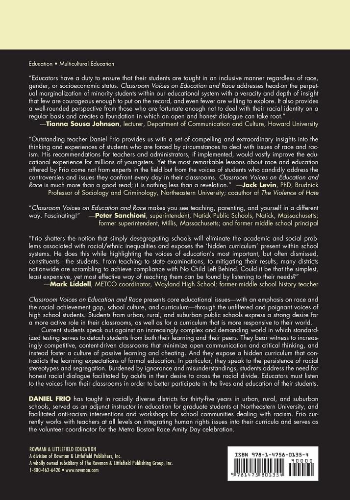 Produktbild: Classroom Voices on Education and Race | Daniel Frio
