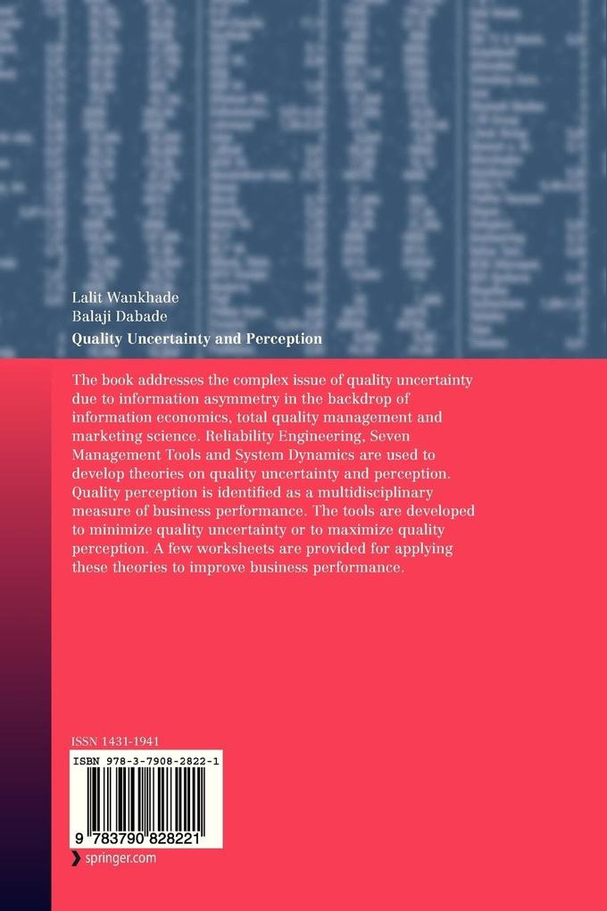 Weitere Ansicht: Quality Uncertainty and Perception | Balaji Dabade, Lalit Wankhade