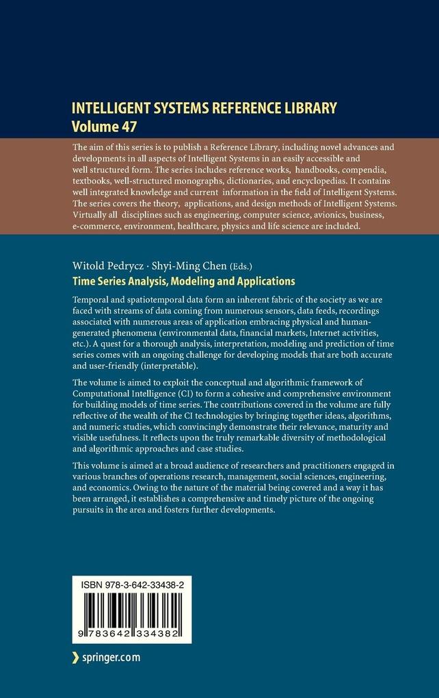 Weitere Ansicht: Time Series Analysis, Modeling and Applications