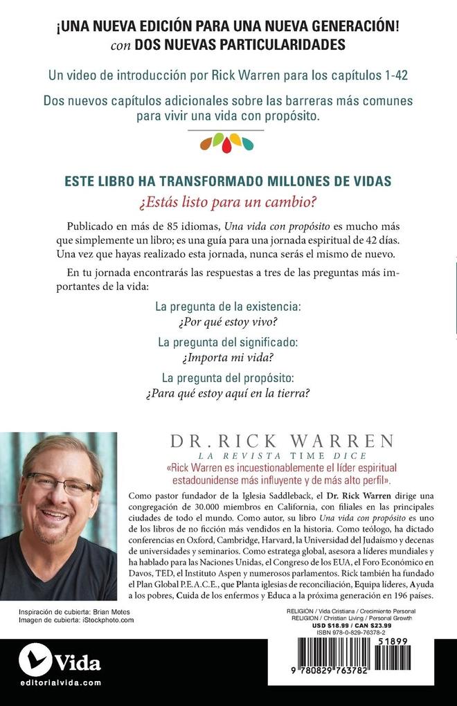 Weitere Ansicht: El Una Vida Con Propsito | Rick Warren