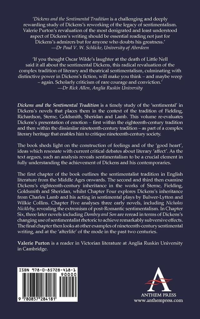 Weitere Ansicht: Dickens and the Sentimental Tradition | Valerie Purton