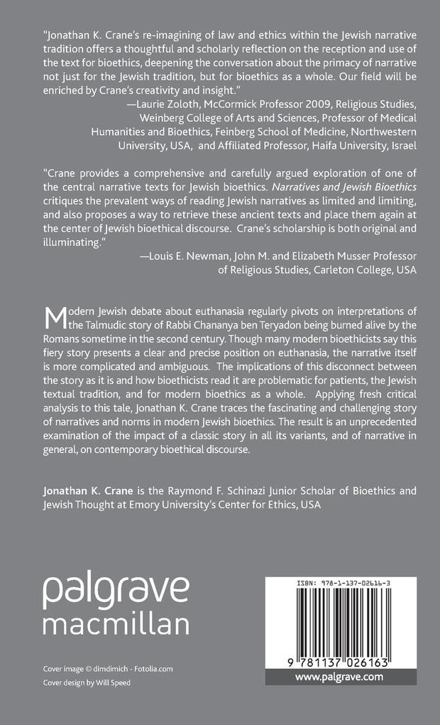 Weitere Ansicht: Narratives and Jewish Bioethics | J. Crane, Jonathan K. Crane