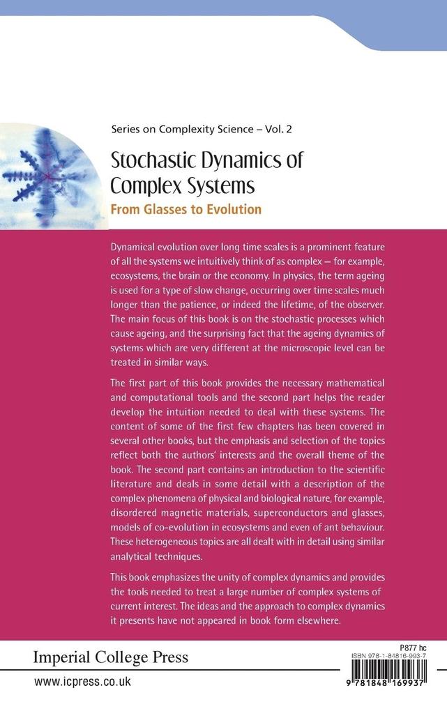 Weitere Ansicht: STOCHASTIC DYNAMICS OF COMPLEX SYSTEMS | Sibani Paolo