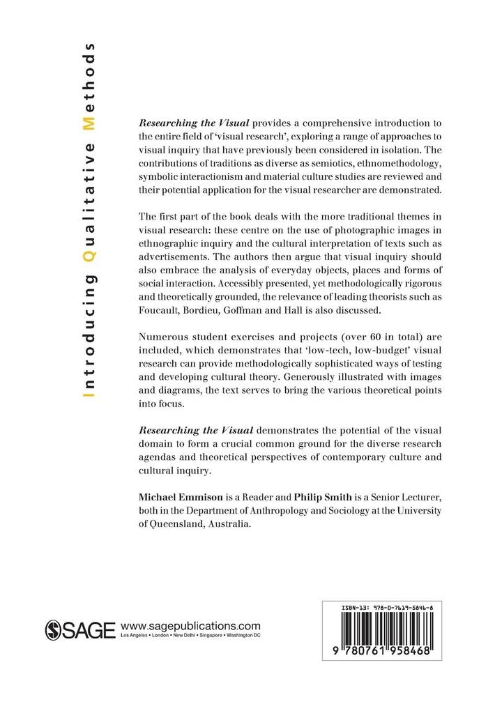 Weitere Ansicht: Researching the Visual | Michael Emmison, Margery Mayall, Philip Smith