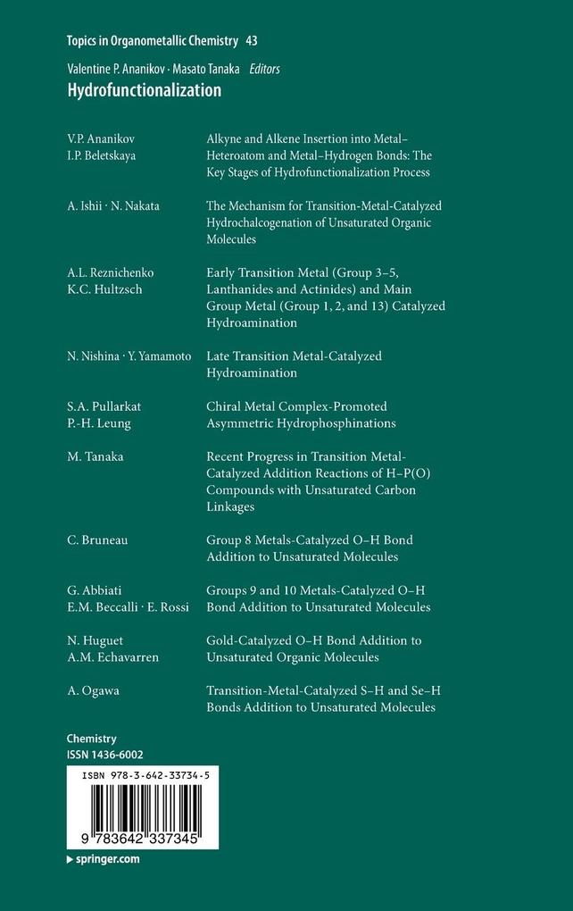 Weitere Ansicht: Hydrofunctionalization