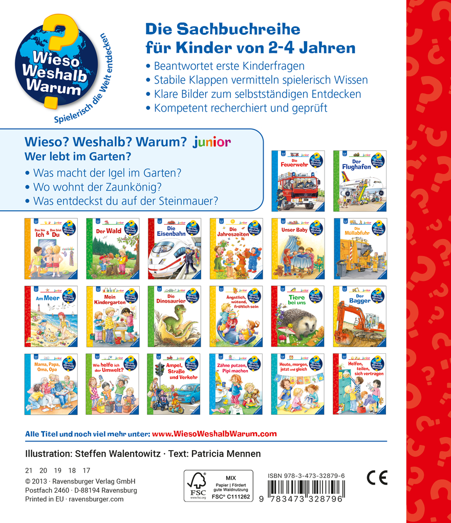 Weitere Ansicht: Wieso? Weshalb? Warum? junior, Band 49: Wer lebt im Garten? | Patricia Mennen
