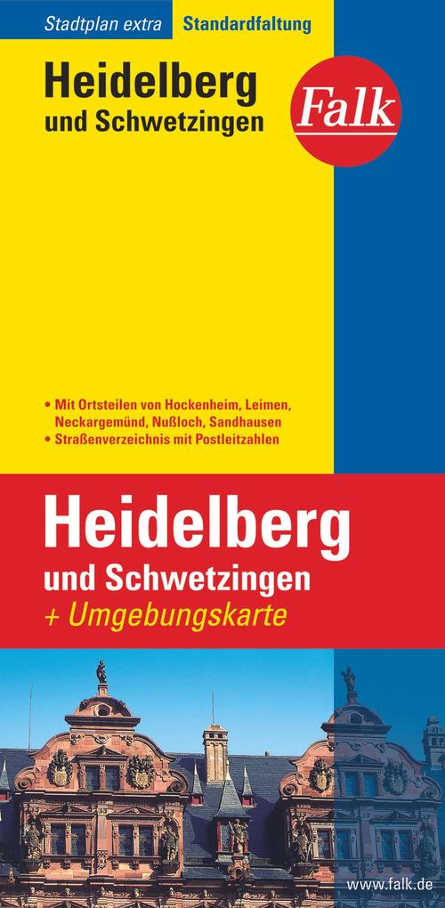 Falk Stadtplan Extra Standardfaltung Heidelberg und Schwetzingen mit Ortsteilen als Blätter und Karten