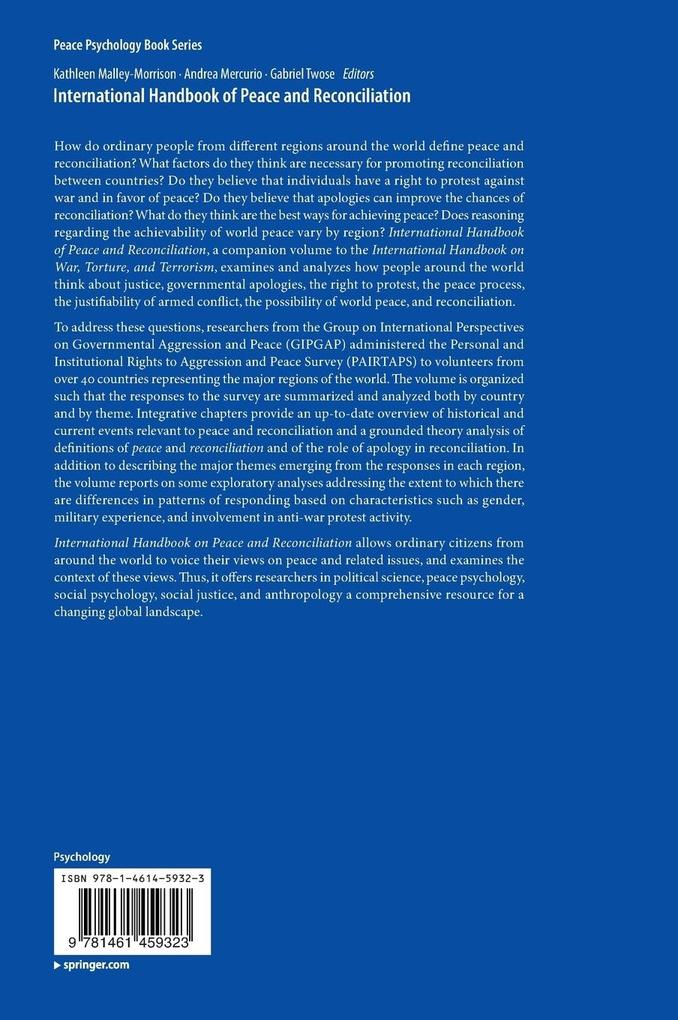 Weitere Ansicht: International Handbook of Peace and Reconciliation