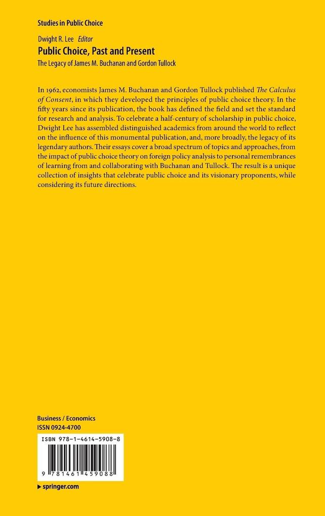 Weitere Ansicht: Public Choice, Past and Present