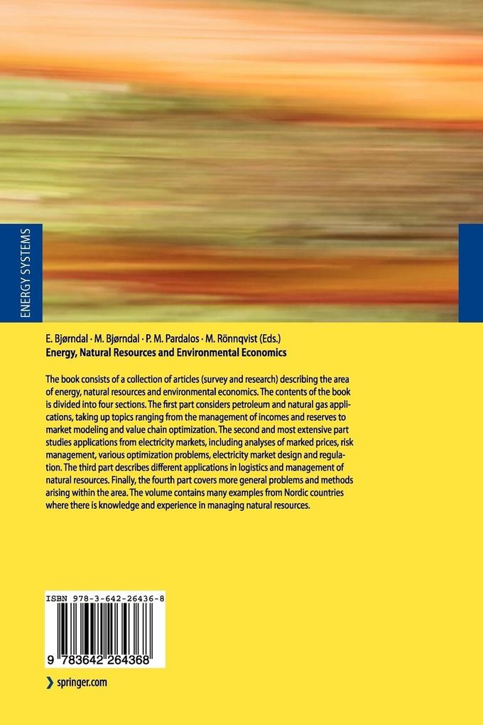 Weitere Ansicht: Energy, Natural Resources and Environmental Economics
