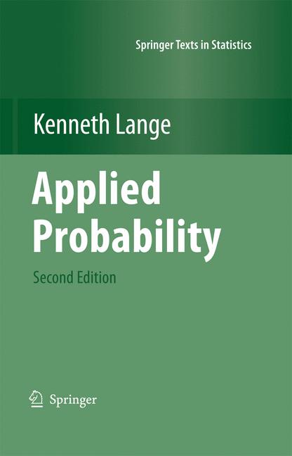 Weitere Ansicht: Applied Probability | Kenneth Lange