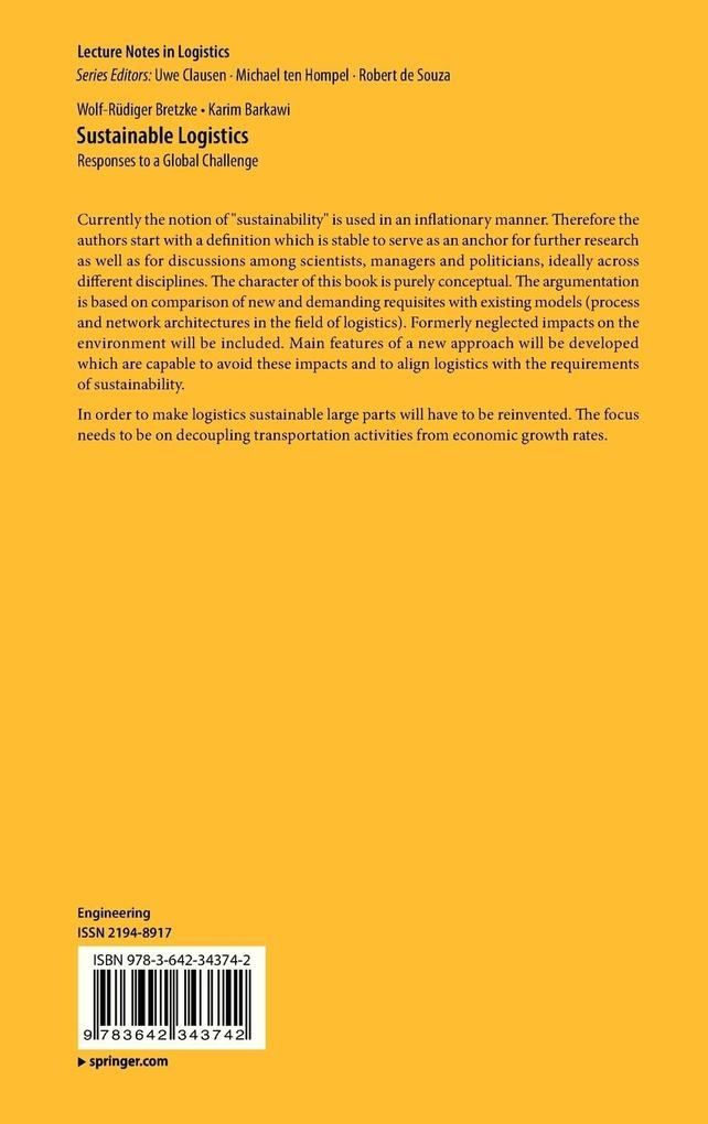 Weitere Ansicht: Sustainable Logistics | Wolf-Rüdiger Bretzke, Karim Barkawi