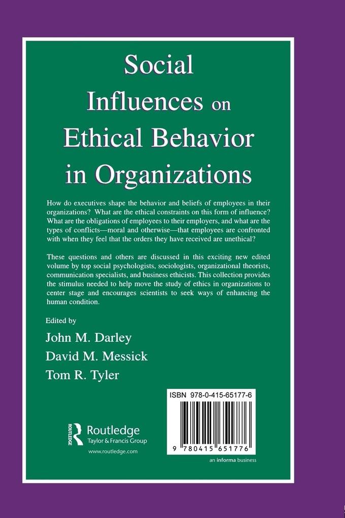 Weitere Ansicht: Social Influences on Ethical Behavior in Organizations