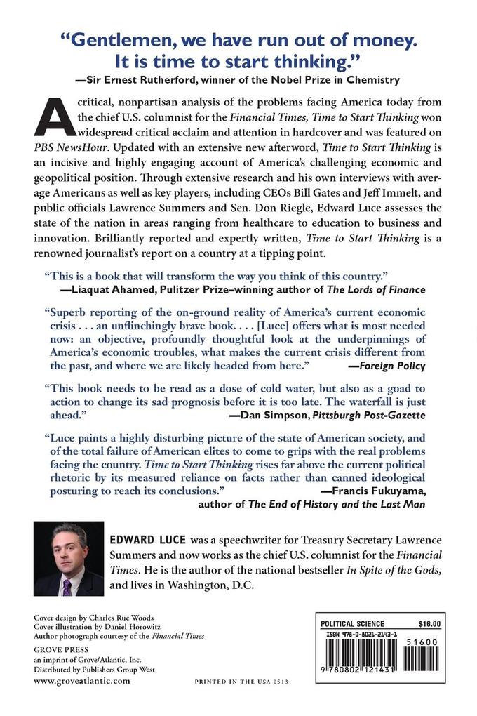 Weitere Ansicht: Time to Start Thinking | Edward Luce