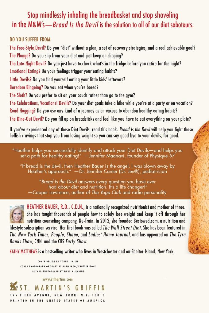 Weitere Ansicht: Bread Is the Devil | Heather Bauer, Kathy Matthews
