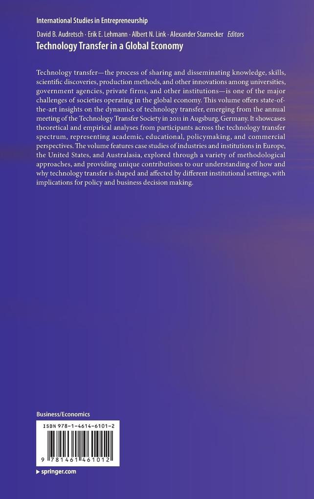 Weitere Ansicht: Technology Transfer in a Global Economy