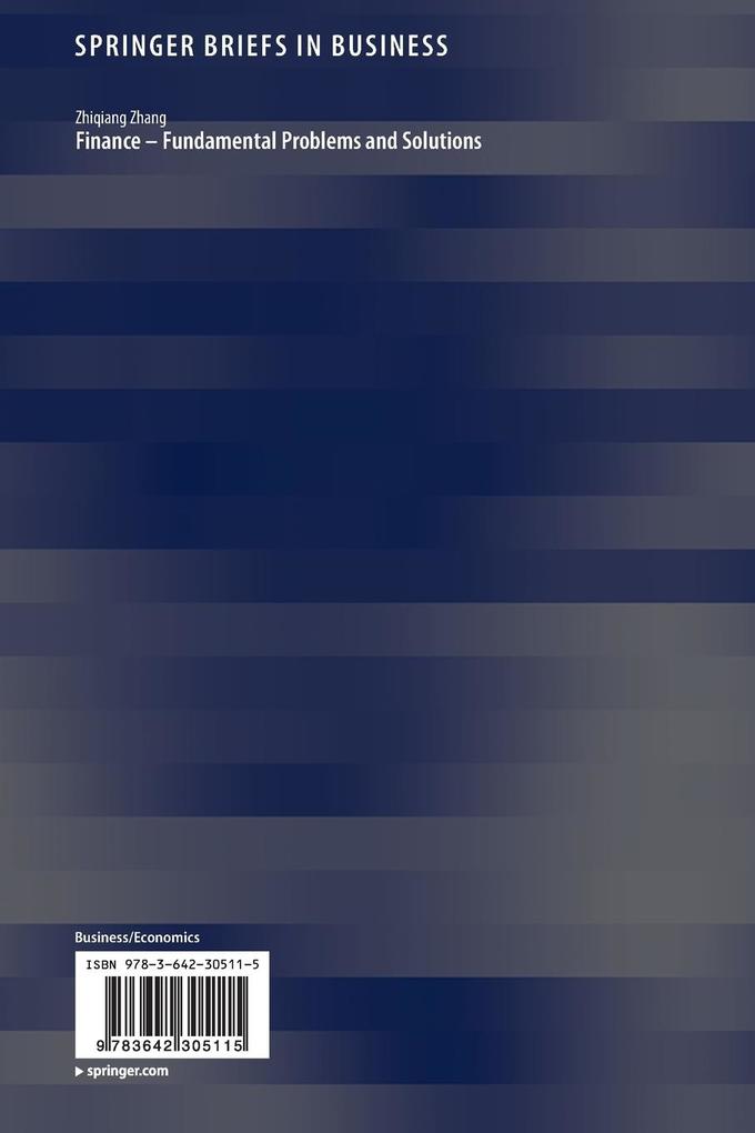 Weitere Ansicht: Finance - Fundamental Problems and Solutions | Zhiqiang Zhang