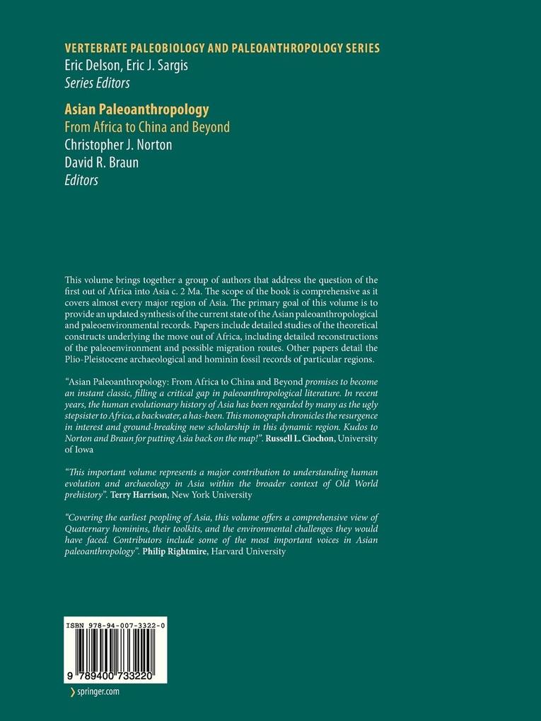 Weitere Ansicht: Asian Paleoanthropology