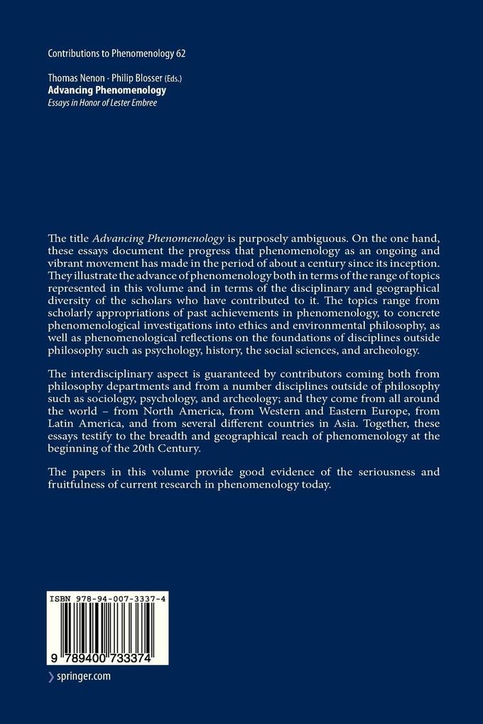 Weitere Ansicht: Advancing Phenomenology