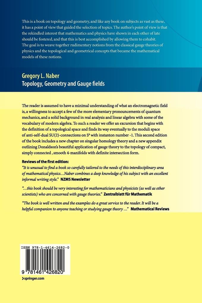 Weitere Ansicht: Topology, Geometry and Gauge Fields | Gregory L. Naber