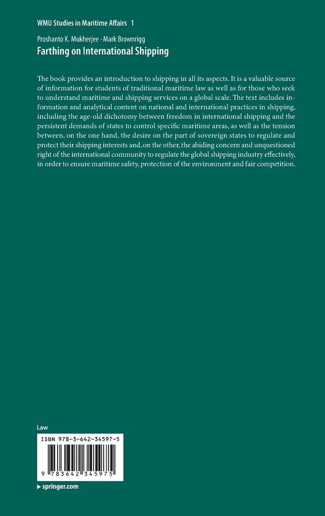Weitere Ansicht: Farthing on International Shipping | Proshanto K. Mukherjee, Mark Brownrigg
