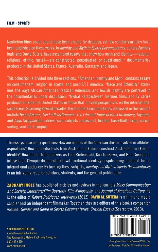 Weitere Ansicht: Identity and Myth in Sports Documentaries