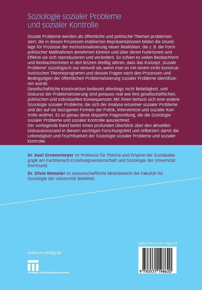 Weitere Ansicht: Soziologie sozialer Probleme und sozialer Kontrolle