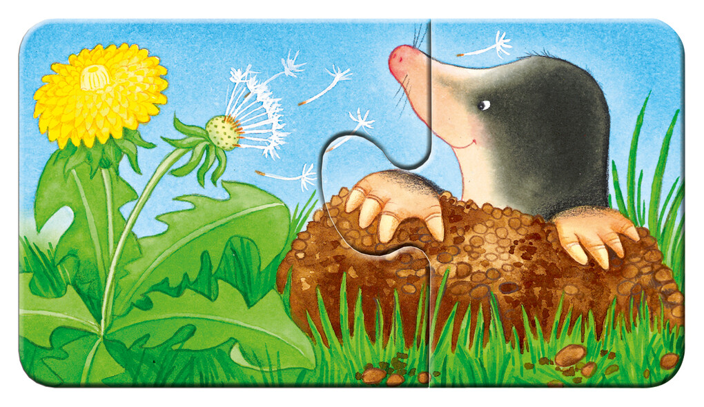 Weitere Ansicht: Tiere im Garten. Puzzle 9 x 2 Teile