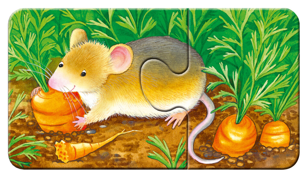 Weitere Ansicht: Tiere im Garten. Puzzle 9 x 2 Teile