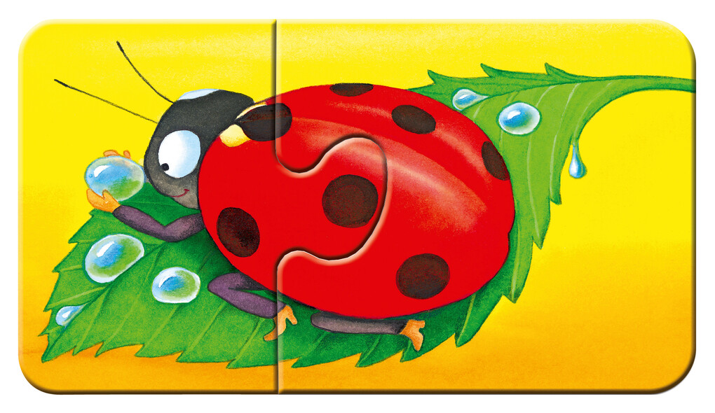 Weitere Ansicht: Tiere im Garten. Puzzle 9 x 2 Teile