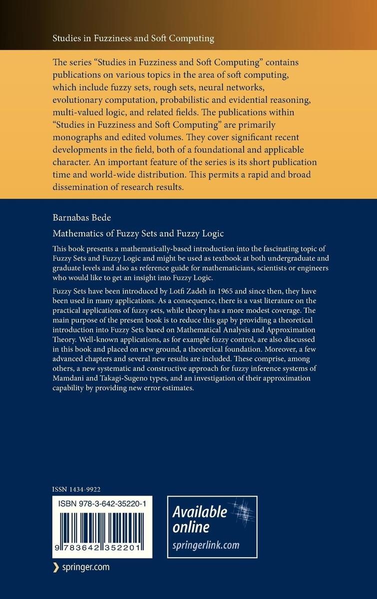 Weitere Ansicht: Mathematics of Fuzzy Sets and Fuzzy Logic | Barnabas Bede