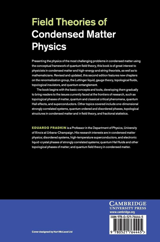 Weitere Ansicht: Field Theories of Condensed Matter Physics | Eduardo Fradkin