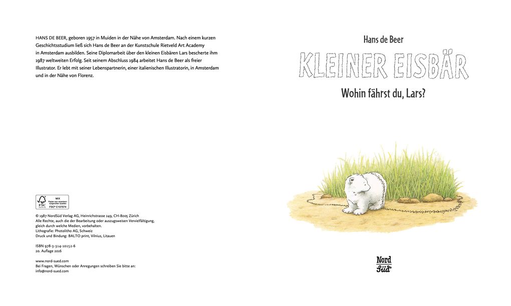 Weitere Ansicht: Kleiner Eisbär - Wohin fährst du, Lars? | Hans de Beer